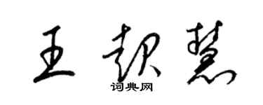 梁錦英王起慧草書個性簽名怎么寫