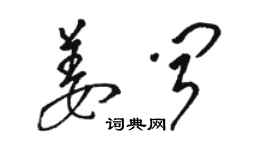 駱恆光姜聞草書個性簽名怎么寫