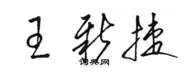 駱恆光王新捷草書個性簽名怎么寫