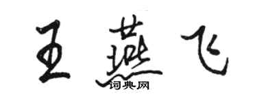 駱恆光王燕飛行書個性簽名怎么寫