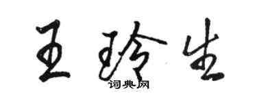 駱恆光王玲生行書個性簽名怎么寫