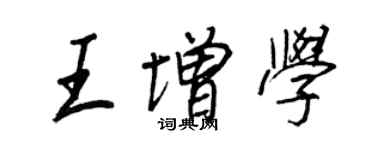 王正良王增學行書個性簽名怎么寫
