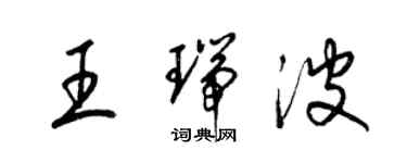 梁錦英王瑞波草書個性簽名怎么寫