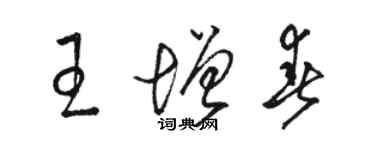 駱恆光王增春草書個性簽名怎么寫