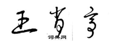 曾慶福王肖亭草書個性簽名怎么寫