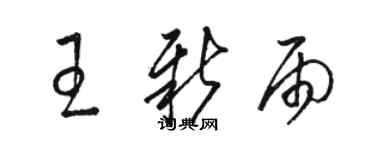 駱恆光王新雨草書個性簽名怎么寫