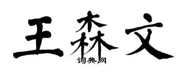 翁闓運王森文楷書個性簽名怎么寫