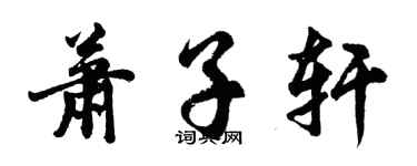 胡問遂蕭子軒行書個性簽名怎么寫