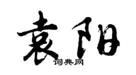 胡問遂袁陽行書個性簽名怎么寫