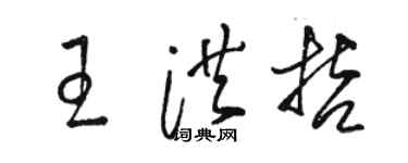 駱恆光王洪哲草書個性簽名怎么寫