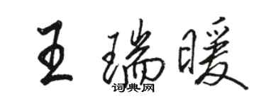 駱恆光王瑞暖行書個性簽名怎么寫