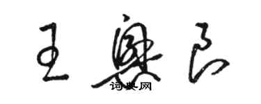 駱恆光王興良草書個性簽名怎么寫