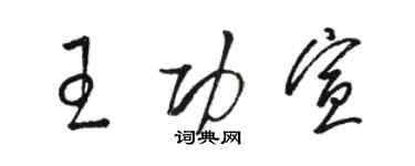 駱恆光王功宣草書個性簽名怎么寫