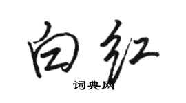 駱恆光白紅行書個性簽名怎么寫