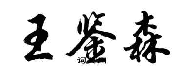 胡問遂王鑑森行書個性簽名怎么寫