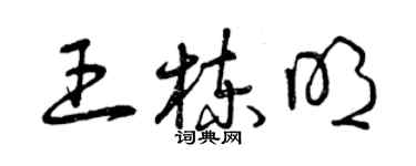 曾慶福王棟明草書個性簽名怎么寫