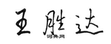 駱恆光王勝達行書個性簽名怎么寫