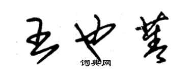 朱錫榮王也菁草書個性簽名怎么寫