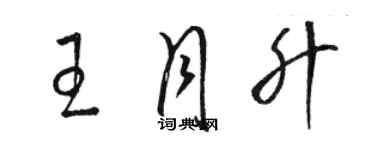 駱恆光王月升草書個性簽名怎么寫