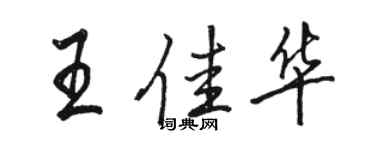 駱恆光王佳華行書個性簽名怎么寫