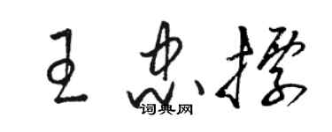 駱恆光王忠標草書個性簽名怎么寫