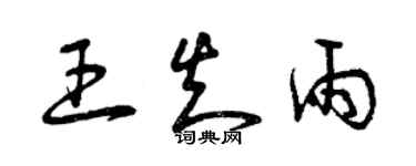 曾慶福王知雨草書個性簽名怎么寫