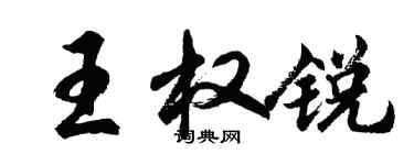 胡問遂王權銳行書個性簽名怎么寫