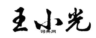 胡問遂王小光行書個性簽名怎么寫