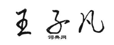 駱恆光王子凡行書個性簽名怎么寫