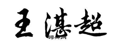胡問遂王湛超行書個性簽名怎么寫