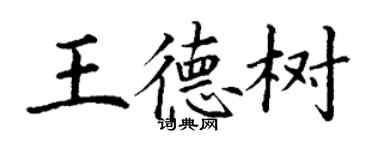 丁謙王德樹楷書個性簽名怎么寫