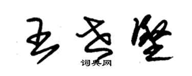 朱錫榮王世堅草書個性簽名怎么寫