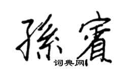 王正良孫賓行書個性簽名怎么寫