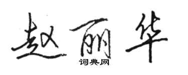 駱恆光趙麗華行書個性簽名怎么寫