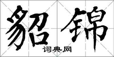 翁闓運貂錦楷書怎么寫