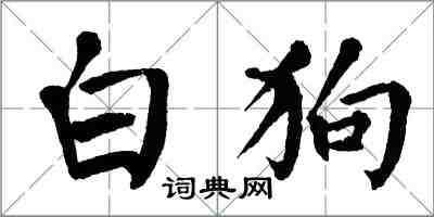 翁闓運白狗楷書怎么寫