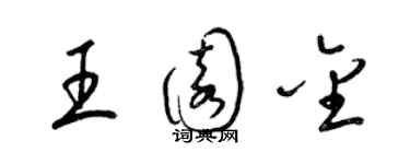 梁錦英王園金草書個性簽名怎么寫