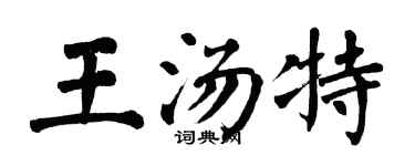 翁闓運王湯特楷書個性簽名怎么寫