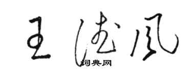 駱恆光王德風草書個性簽名怎么寫