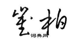 駱恆光崔柏草書個性簽名怎么寫