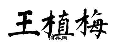 翁闓運王植梅楷書個性簽名怎么寫