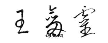 駱恆光王劍靈草書個性簽名怎么寫