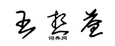 朱錫榮王想益草書個性簽名怎么寫