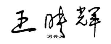 曾慶福王映輝草書個性簽名怎么寫