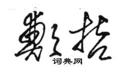 駱恆光鄭哲草書個性簽名怎么寫