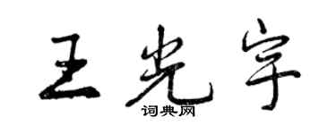 曾慶福王光宇行書個性簽名怎么寫