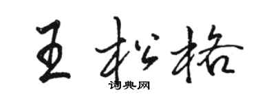 駱恆光王松格行書個性簽名怎么寫