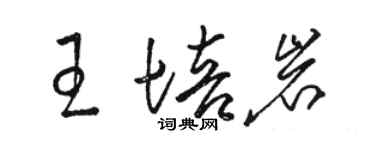 駱恆光王培岩草書個性簽名怎么寫