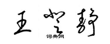 梁錦英王登靜草書個性簽名怎么寫