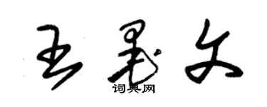 朱錫榮王墨文草書個性簽名怎么寫